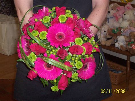 Hot Pink And Lime Green Bridal Bouquet Schneiders Florist Flickr