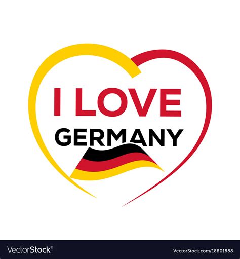 I Love Germany Royalty Free Vector Image Vectorstock