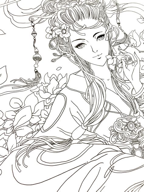 Detailed Coloring Pages Anime