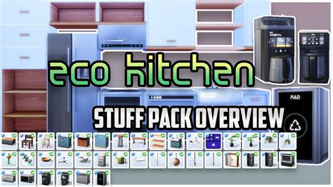 A New Kitchen Stuff Pack The Sims 4 Eco Kitchen Stuff Review Youtube
