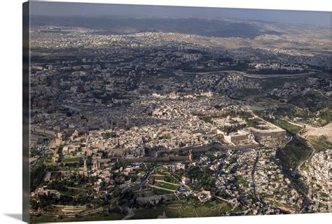 The Temple Mount And The Old City Jerusalem Israel Aerial