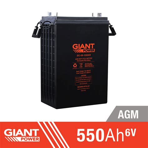 High Performance 550ah 6v Agm Deep Cycle Battery