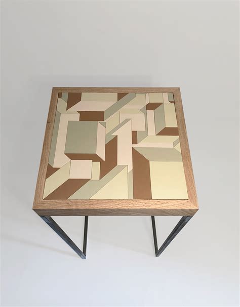 Geometric Marquetry Table On Behance