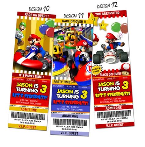 Super Mario Kart Birthday Party Invitation By Mariagala44 On Etsy