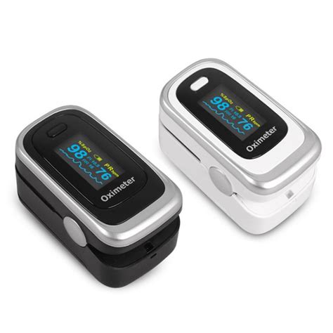 Oximeters work by clipping onto the index finger and emitting a light that measures. JZ-130R Digital Fingertip Pulse Oximeter Portable Pulse ...