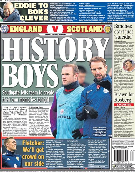 Nick Sutton On Twitter Fridays Daily Express Back Page History Boys
