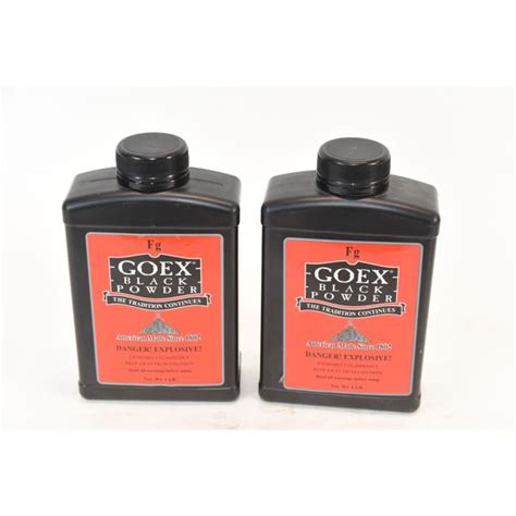 2 Unopened 1lb Bottles Goex Fg Black Powder Landsborough Auctions