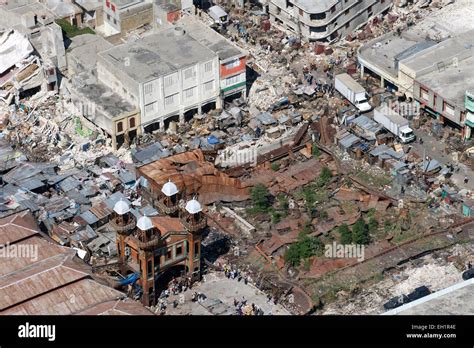 Haiti Aerial Earthquake Port Au Prince Iron Market Hi Res Stock