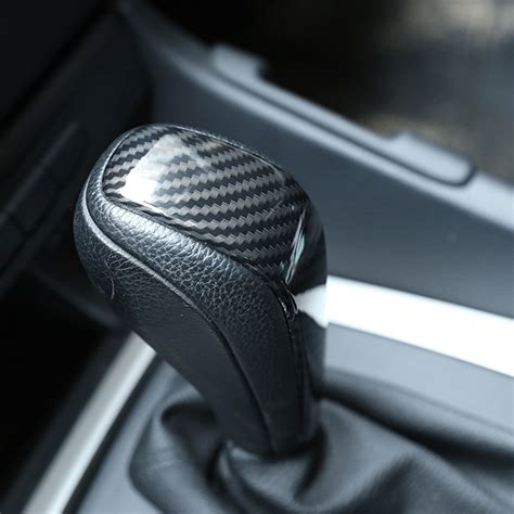 Carbon Fiber Style Gear Shift Knob Cover Decor For Bmw 3 Series E90 E91 E92 E93 Ebay