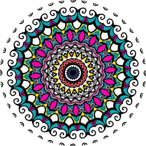 Bunte Mandala Design Hintergrund Ungewöhnliche Blumenform Anti Stress