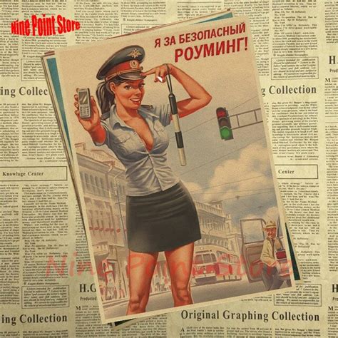 World War Ii Red Pin Up Girls Ussr Soviet Vintage Kraft Paper Retro Poster Bar Cafe Living Room