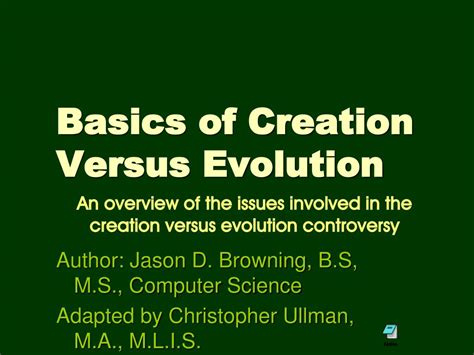 Ppt Basics Of Creation Versus Evolution Powerpoint Presentation Free