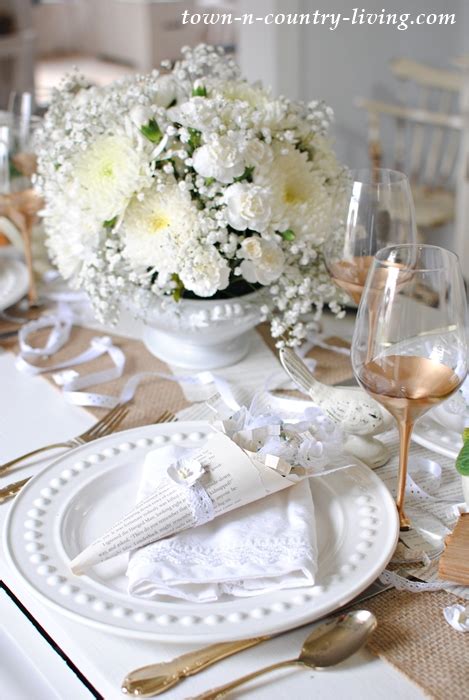 Winter White Table Setting Town And Country Living
