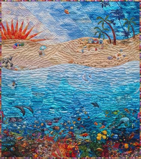 Beach Scene Quilt Pattern Seascape Quilts Landscape Art Quilts