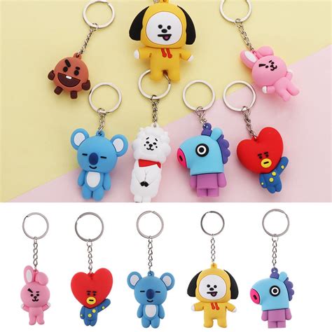 Cod Kpop Bangtan Boys Bts Bt21 Keychain Collection Keyring Shopee