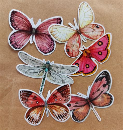Pegatinas Mariposas Stickers Butterflies Bullet Journal Etsy España