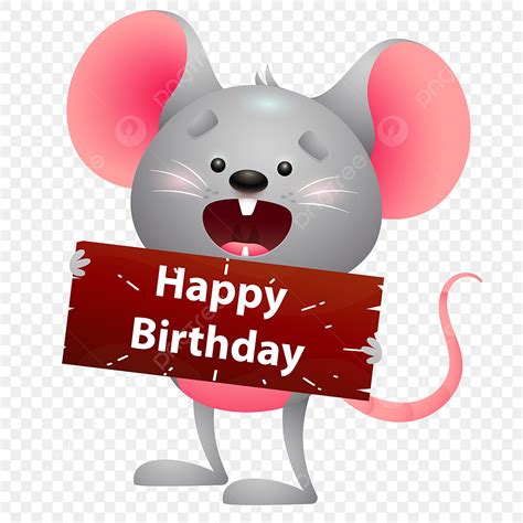 Happy Birthday Wishes Vector Design Images Cute Mouse Wishing Happy Birthday Happy Birthday