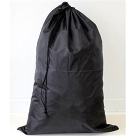 Heavy Duty 420 Denier Black Polyester Laundry Bag 30x40