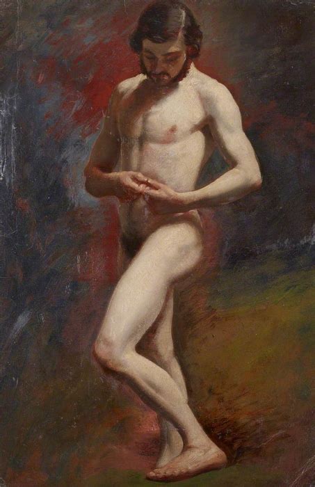 Academic Study Of A Male Nude Standing William Etty Artwork On Useum