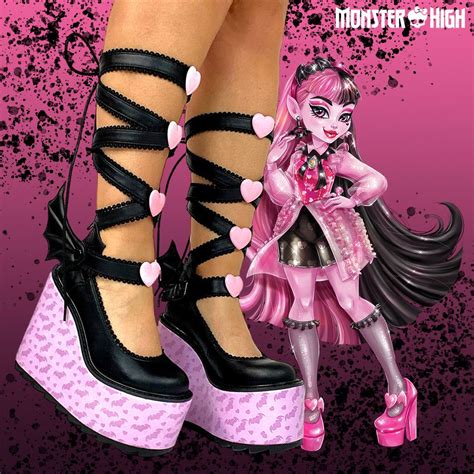 Dune Mj Draculaura Blacklavender Monster High Shoes Monster High