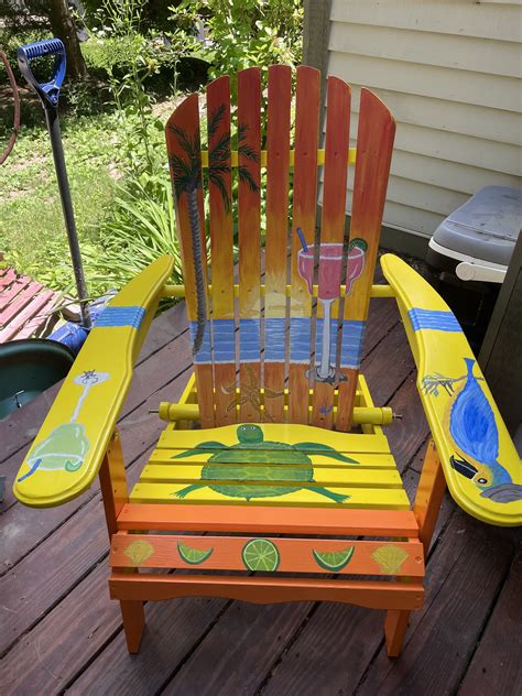 Adirondack Chair Custom Colors Margaritaville Beach Hand Etsy