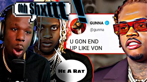 gunna responds to lil durk for calling him a rat reaction youtube