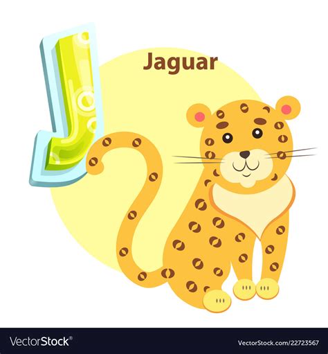 Jaguar On Children Alphabet Royalty Free Vector Image