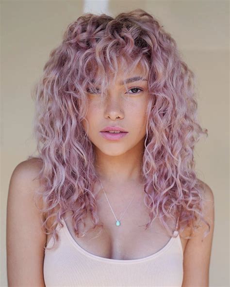 linh phan on instagram “80 s curly shag mauve blush 🔥 color bescene i used all