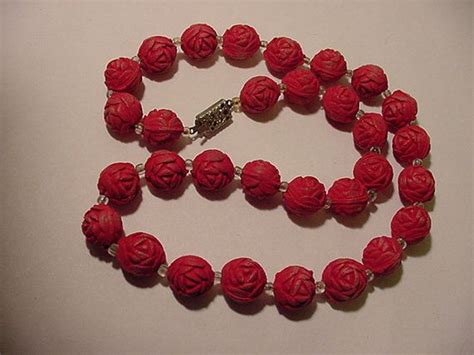 Vintage Pink Rose Beads Necklace These Are Circa S S Handmade