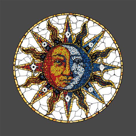 Celestial Sun And Moon Mosaic Coaster Sun And Moon T
