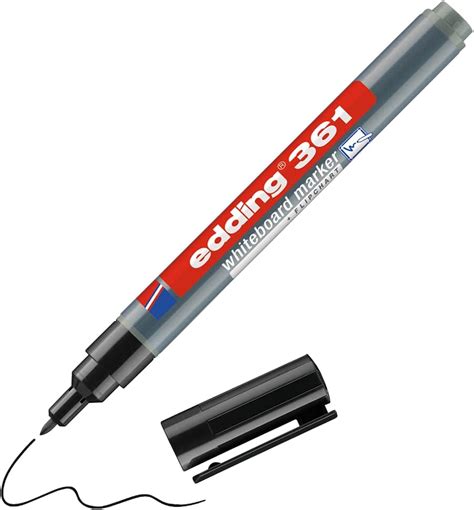 Edding 361 Whiteboard Marker Black 1 Whiteboard Pen Round Tip 1