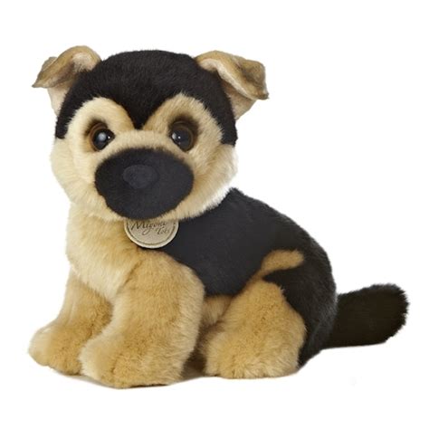 Realistic Stuffed German Shepherd Puppy 10 Inch Plush Dog By Aurora