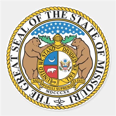 Missouri State Seal Sticker Zazzle
