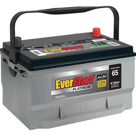 Everstart Platinum Boxed Agm Battery Group Size 65 12 Volt 750 Cca