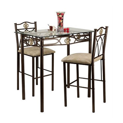 Counter height tables & chairs. Small Kitchen Table and Chairs Counter Height Bistro Set ...