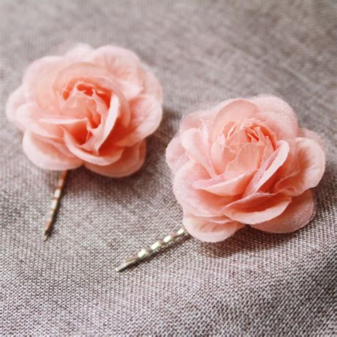 Create these blooming beauties for each of the ladies in your wedding party. Flower Hair Pin Bridal Hair Pins Wedding Hair Accessories ...