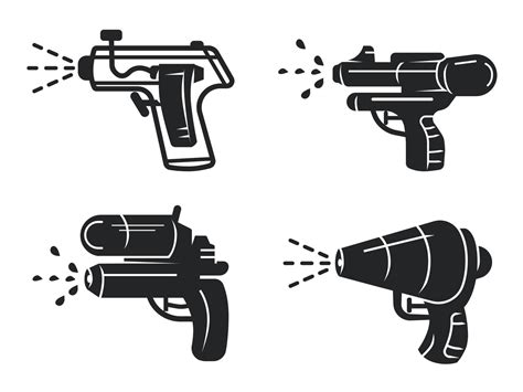 Squirt Gun Icons Set Simple Style 8984033 Vector Art At Vecteezy