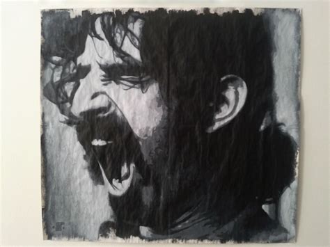 Frank Zappa Stencil Acrylic On Newspaper 23 By 23 F 63 Flickr