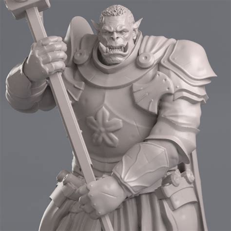 3d Printable Orc Fighter By 3dartguy
