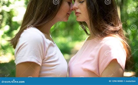 Tender Feelings Of Lesbian Lovers Going To Kiss Same Sex Love Lgbt
