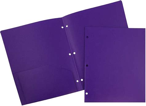 Jam Paper Heavy Duty Plastic 3 Hole Punch Pocket Folders Extra Tough