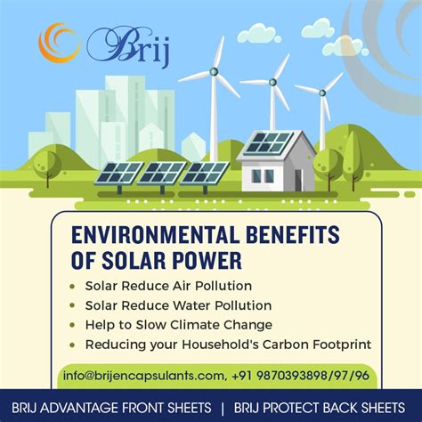Help us fight climate change. Environmental Benefits of Solar Power - Brij Encapsulants ...