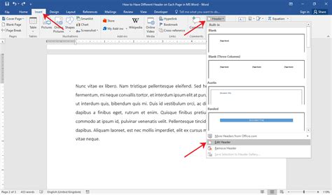 How To Have Different Header For Each Page In Ms Word Officebeginner