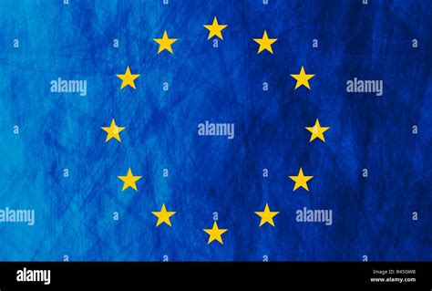 European Union Grunge Flag Stock Photo Alamy