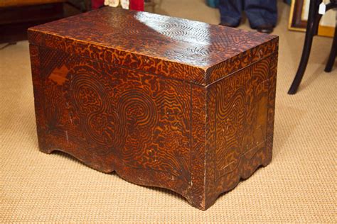 Unique Folk Art Pyrography Chest For Sale At 1stdibs