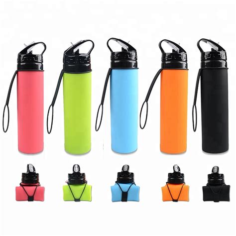 400ml drinking bag with drinking nozzle and matching anodized carbine which gives you the possibility to take your tap water whenever you need it, wherever you go. 600ml Collapsible Foldable Sports Silicone Water Bottle ...