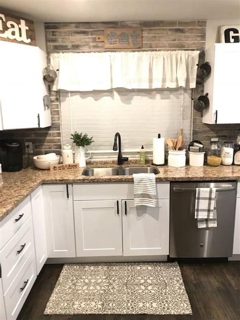 This post contains affiliate links. DIY Faux brick back splash - Simply Junkin # ...