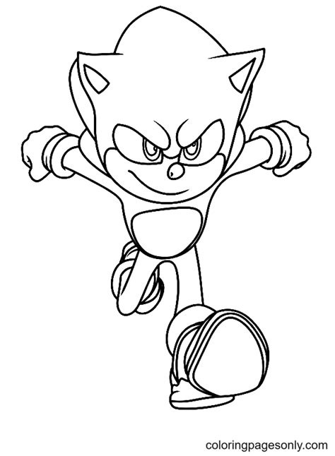 Sonic The Hedgehog 2 The Movie Coloring Page Free Printable Coloring