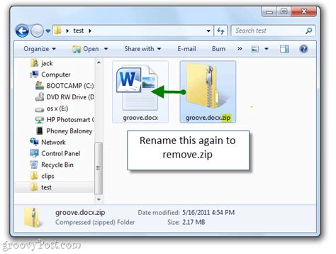How To Explore The Contents Of A Docx File In Windows 7