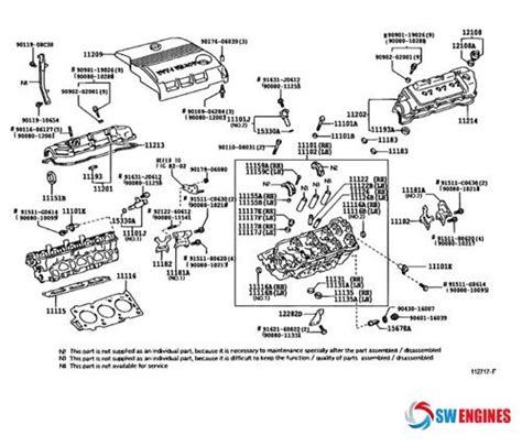 2005 Toyota Camry Exploded Engine Diagram Swengines Camry 2005
